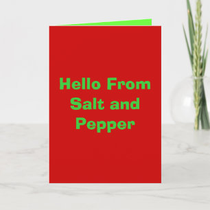 Hello From Salt and Pepper Holiday Card