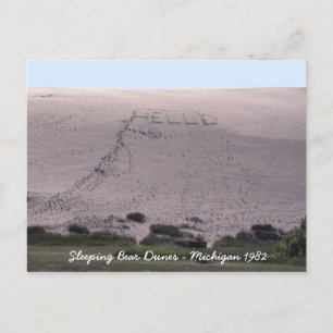 Hello From Sleeping Bear Dunes Michigan Postcard
