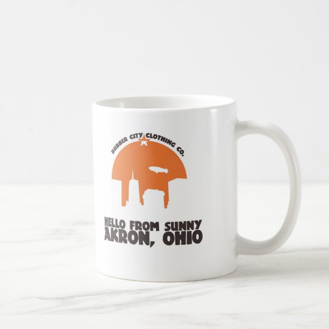 Hello From Sunny Akron Ohio Coffee Mug (Right)