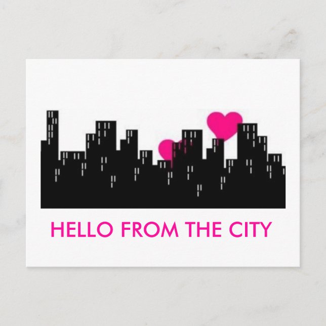 HELLO FROM THE CITY POSTCARD (Front)