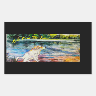 Hello From The Lake Rectangular Sticker
