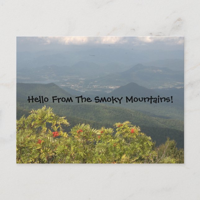 Hello From The Smoky Mts Postcard (Front)