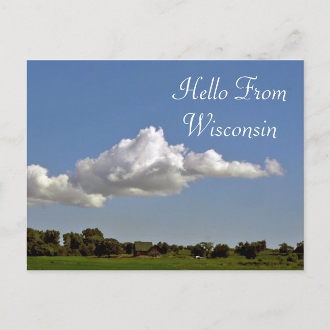 Hello From Wisconsin Postcard (Front)