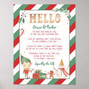 Hello from Your Elf Letter Print