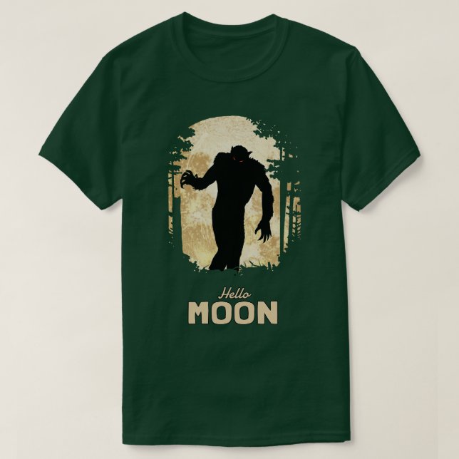 Hello Full Moon Night T-Shirt (Design Front)