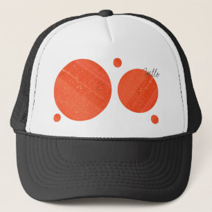 Hello Funky Red Jade Jasper Circles Hat