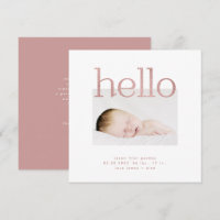 hello Glitter Pink Foil modern simple minimalistic