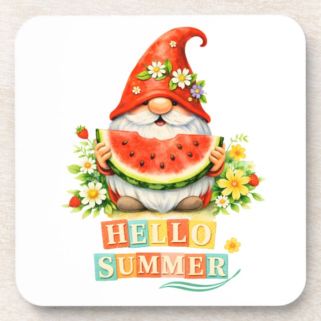 Hello Gnome Summer Coaster (Front)