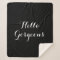 Hello gorgeous black & white sherpa fleece blanket