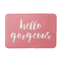 Hello Gorgeous | Coral Pink & White Typography
