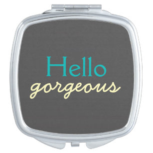 Hello Gorgeous - Flattering to Every Face - Teal Mirror For Makeup