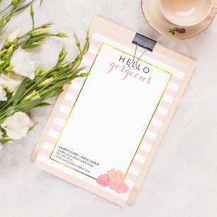Hello Gorgeous Pink Stripe and Blush Peony Flyer