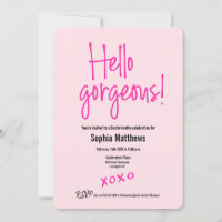 Hello gorgeous Pink XOXO bachelorette