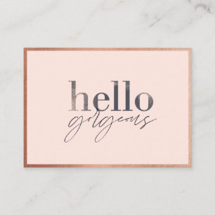 Hello Gorgeous, Thank You For Your Business Beauty Loyalty Card