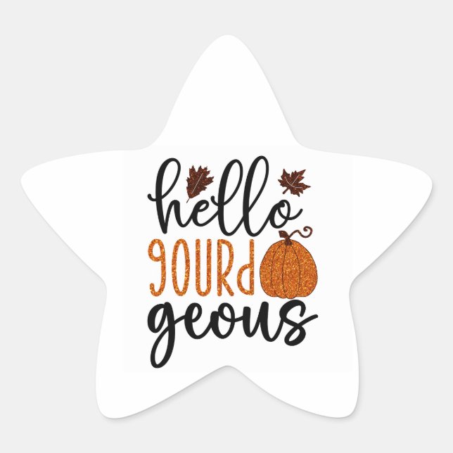 Hello Gourdgeous Autumn Stickers (Front)