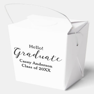Hello graduate class of 20XX name congrats stylish Favour Box