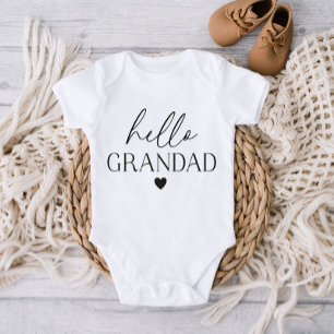 Hello Grandad - Pregnancy Announcement Baby Bodysuit