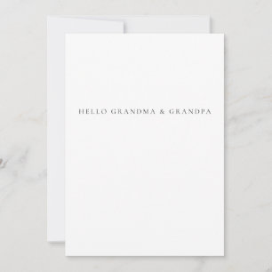 Hello Grandma & Grandpa Baby Reveal  Announcement