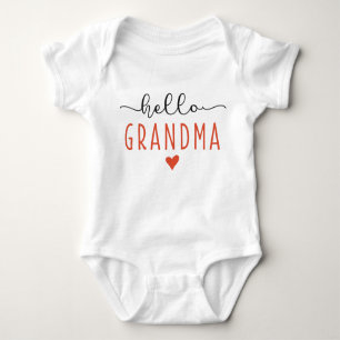 Hello Grandma Pregnancy Announcement Baby Bodysuit