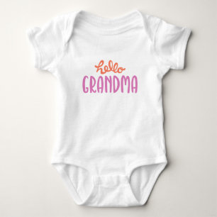 Hello Grandma. Pregnancy Reveal. Baby Bodysuit