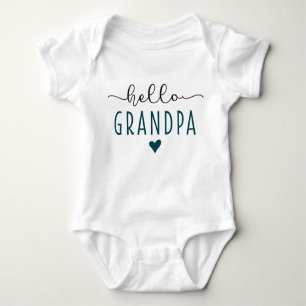 Hello Grandpa Pregnancy Announcement Baby Bodysuit