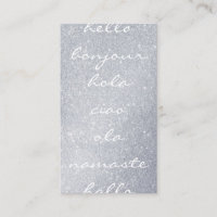 Hello Greetings Silver Glitter