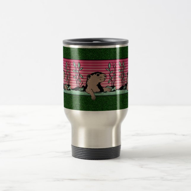 Hello, Groundhog's Shadow - Travel Mug (Center)