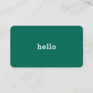 Hello Grün Weiss Visitenkarte Business Card