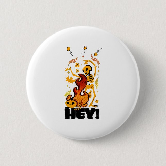 hello Halloween  6 Cm Round Badge (Front)