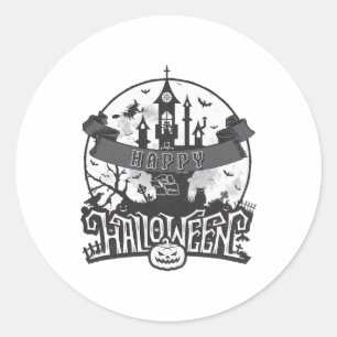 Hello Halloween - Halloween party Classic Round Sticker