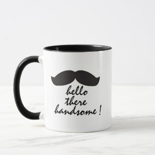 Hello Handsome Mug, Funny Boyfriend Coffee Gift Mug