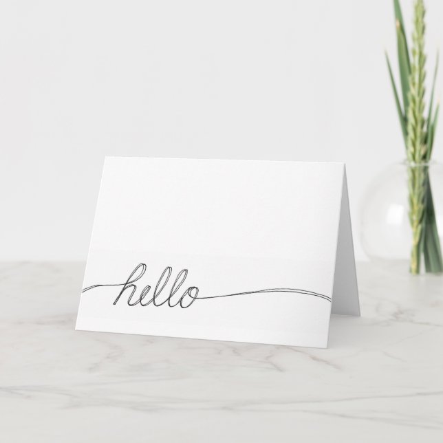 hello handwritten note card (Front)