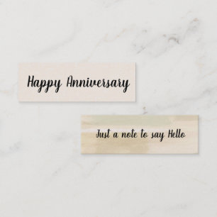 Hello/Happy Anniversary Mini Business Card