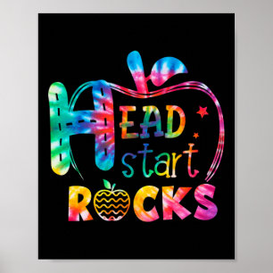 Hello Head Start Rock Tie Dye Back to School Teach Poster
