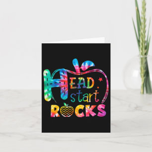 Hello Head Start Rock Tie Dye Byck To School Teach Card
