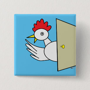 Hello!  Hello! 15 Cm Square Badge