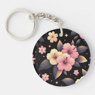 Hello Hibiscus Key Ring
