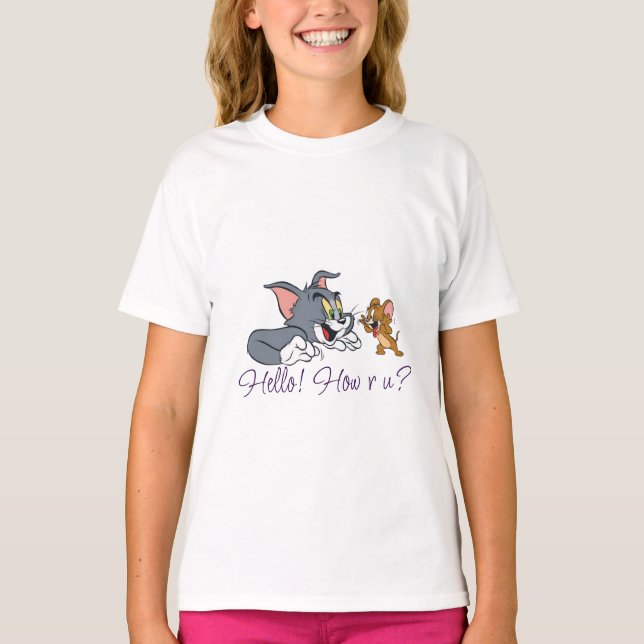 Hello! How r u? Girls' T-Shirts (Front)