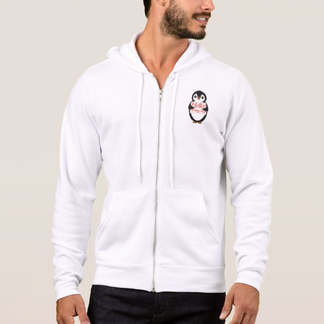 Hello! Hug Me - penguin costume personalization Hoodie (Front)