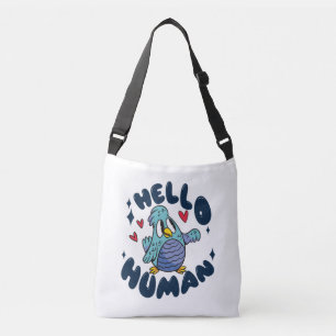 Hello human cute bird crossbody bag