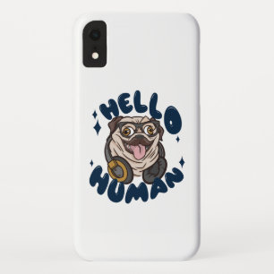 Hello human Cute dog Case-Mate iPhone Case