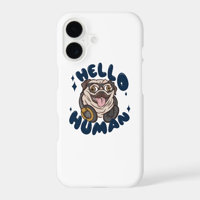 Hello human Cute dog Samsung Galaxy Case (Back)