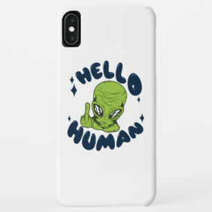 Hello human funny Alien Case-Mate iPhone Case