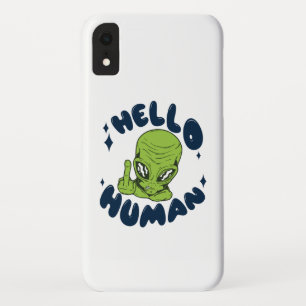 Hello human funny Alien Case-Mate iPhone Case