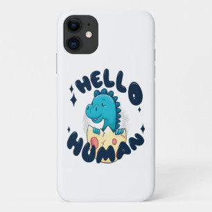 Hello human funny Dinosaur Case-Mate iPhone Case