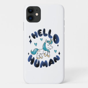 Hello human Lovely Unicorn Case-Mate iPhone Case