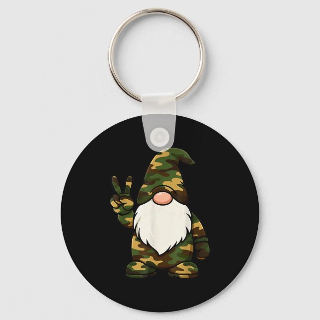 Hello Hunting Season Christmas Camouflage Camo Gno Key Ring (Front)
