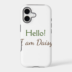 Hello I am Daisy add name text simple minimal y   
