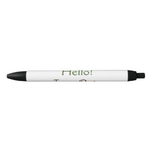 Hello I am Daisy add name text simple minimal y Black Ink Pen