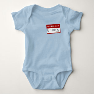 Hello, I Am Meshuggeh (Yiddish Jewish Humour) Baby Bodysuit